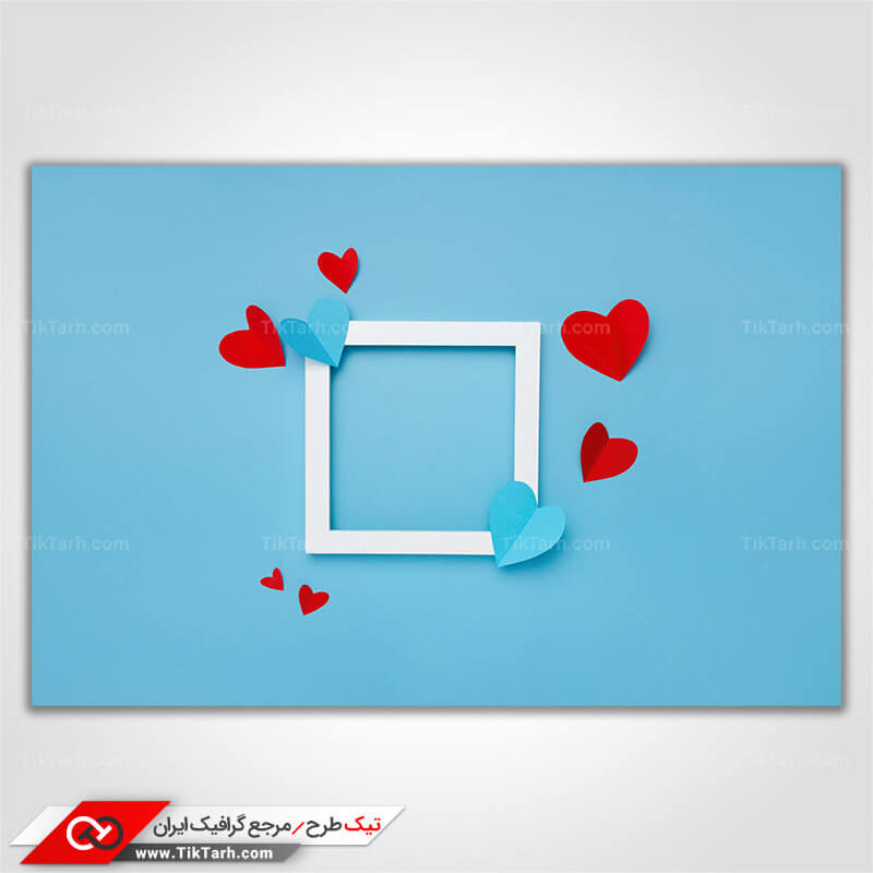 دانلود تصویر با کیفیت قاب عکس قلب دار