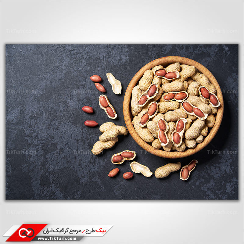 تصویر گرافیکی باکیفیت و زیبای بادام زمینی