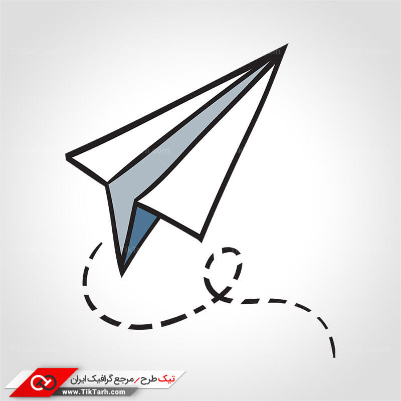 طرح گرافیکی کلیپ آرت موشک کاغذی