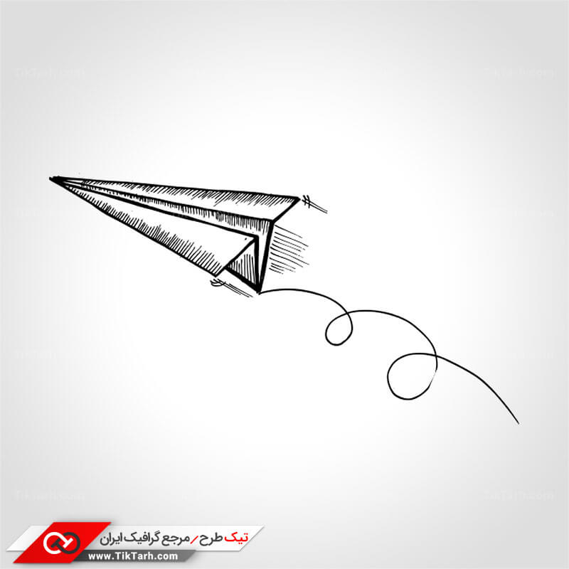 دانلود کلیپ آرت موشک کاغذی