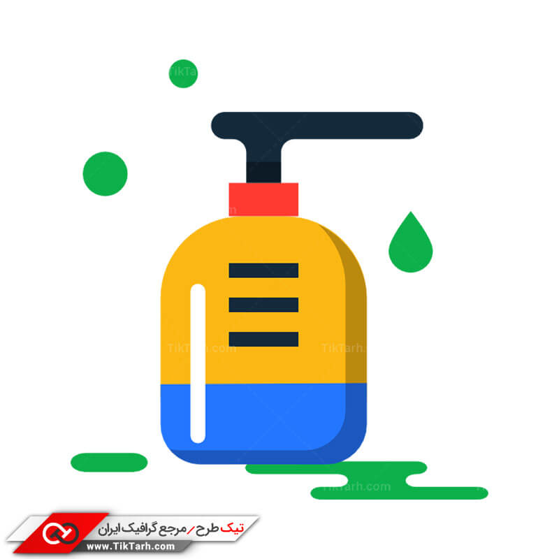طرح گرافیکی کلیپ آرت ضدعفونی کننده