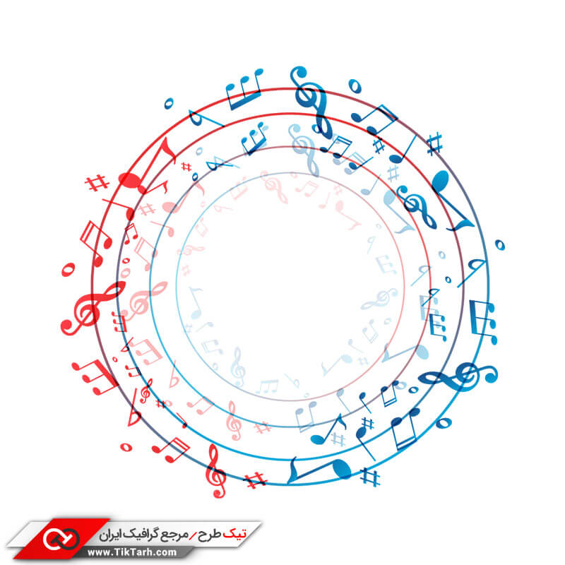 طرح گرافیکی کلیپ آرت با طرح موسیقی