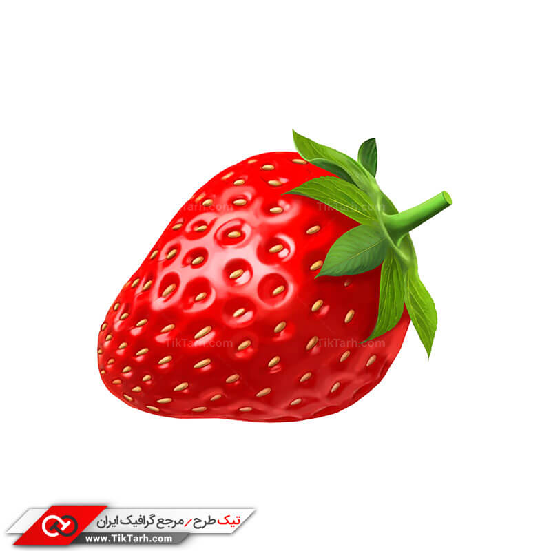 طرح لایه باز کلیپ آرت میوه توت فرنگی