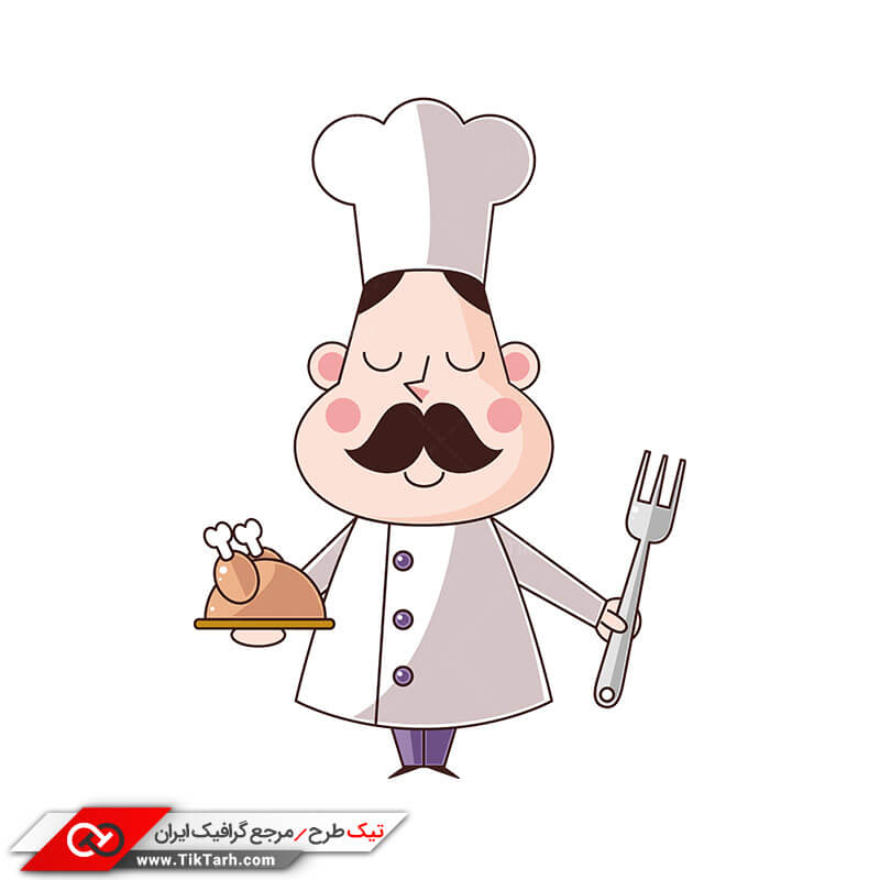 دانلود طرح لایه باز کلیپ آرت سر آشپز