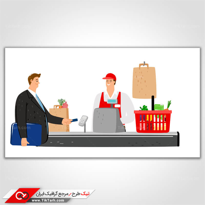 وکتور مفهومی پرداخت با کارتخوان