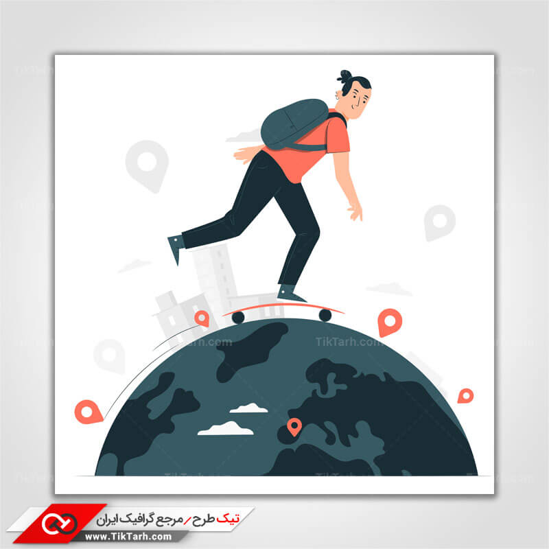 دانلود وکتور مفهومی با طرح مکان یاب