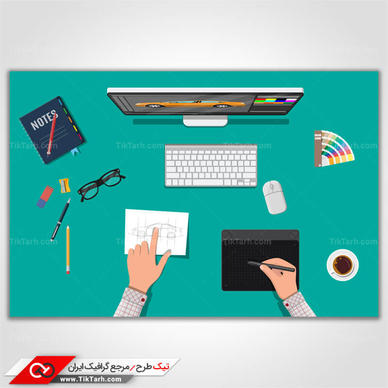 دانلود طرح گرافیکی لایه باز وکتور مفهومی طراحی گرافیک