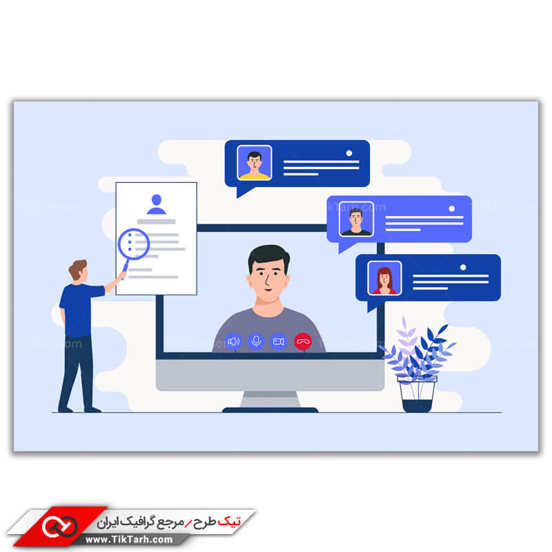 طرح گرافیکی وکتور مفهومی وبینار