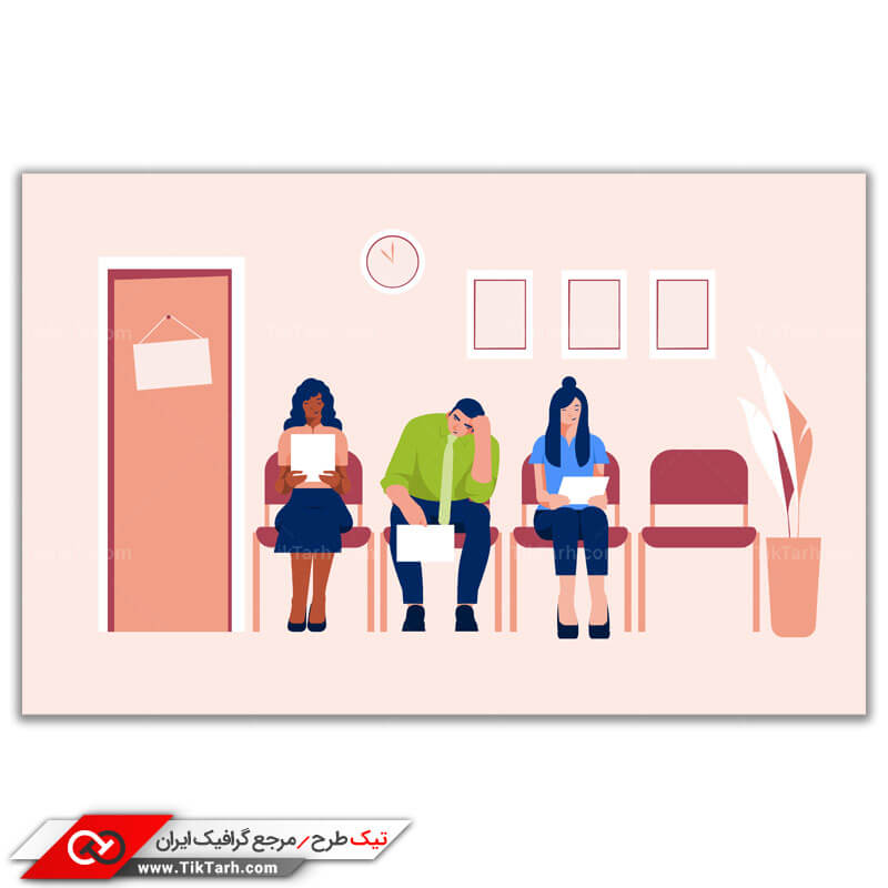 وکتور مفهومی با طرح استخدام