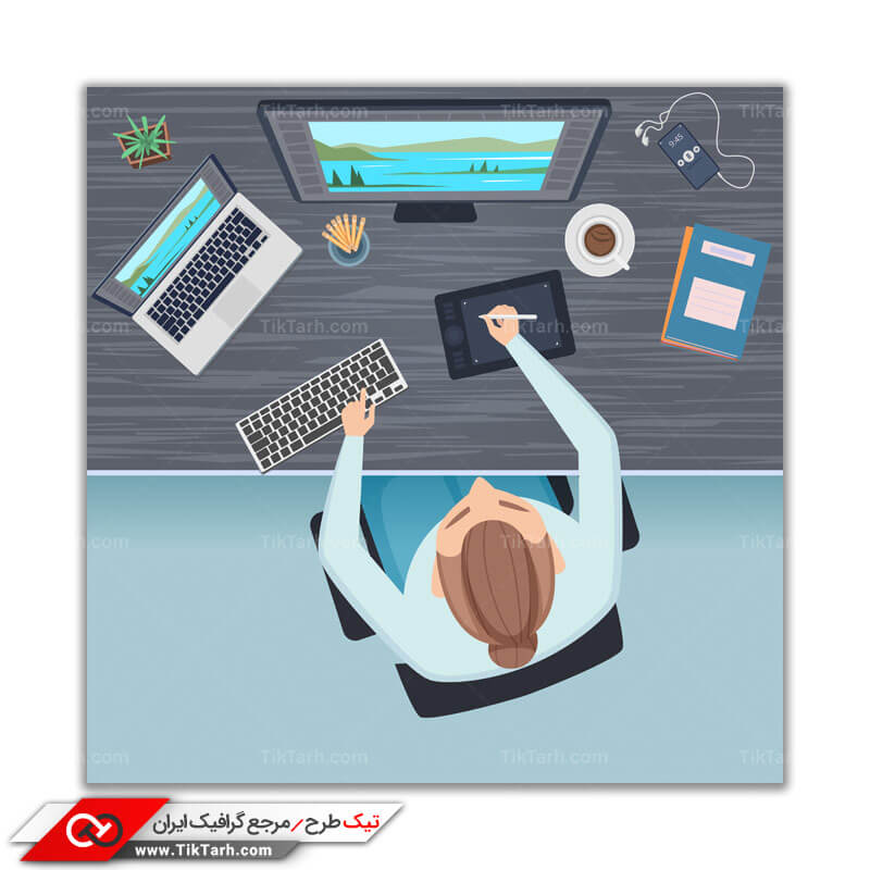 دانلود وکتور مفهومی لایه باز کار اینترنتی