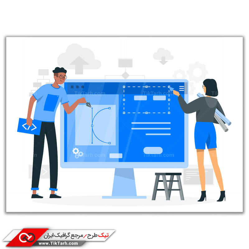 دانلود وکتور مفهومی لایه باز طراحی گرافیکی