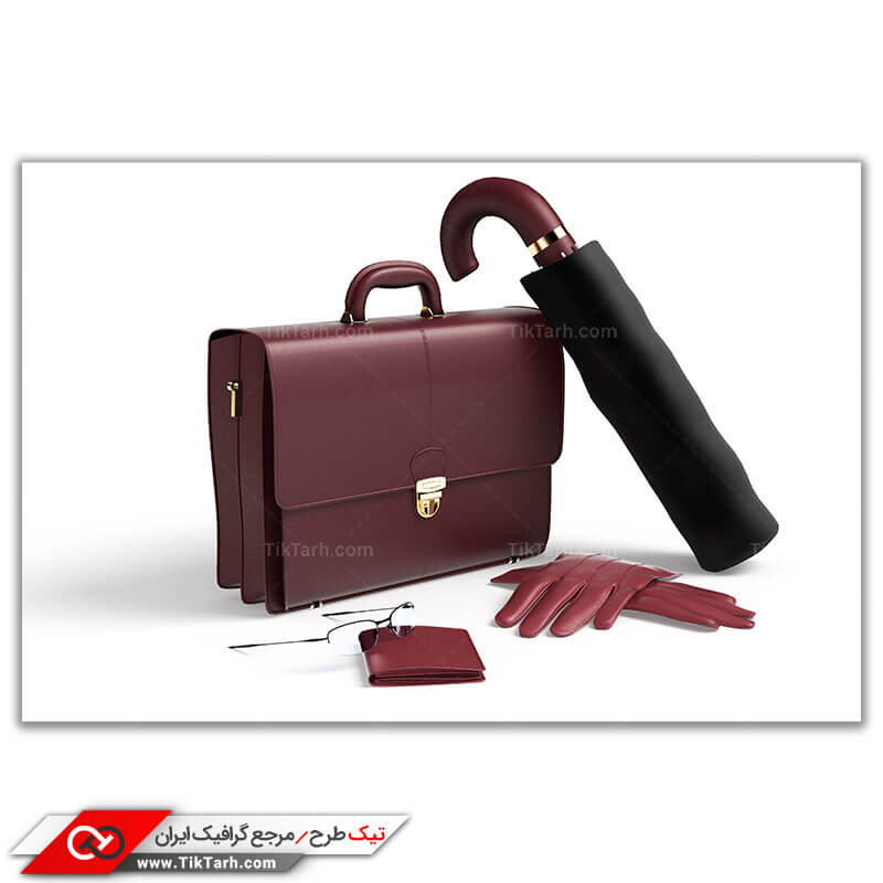 دانلود تصویر باکیفیت کیف و دستکش چرم