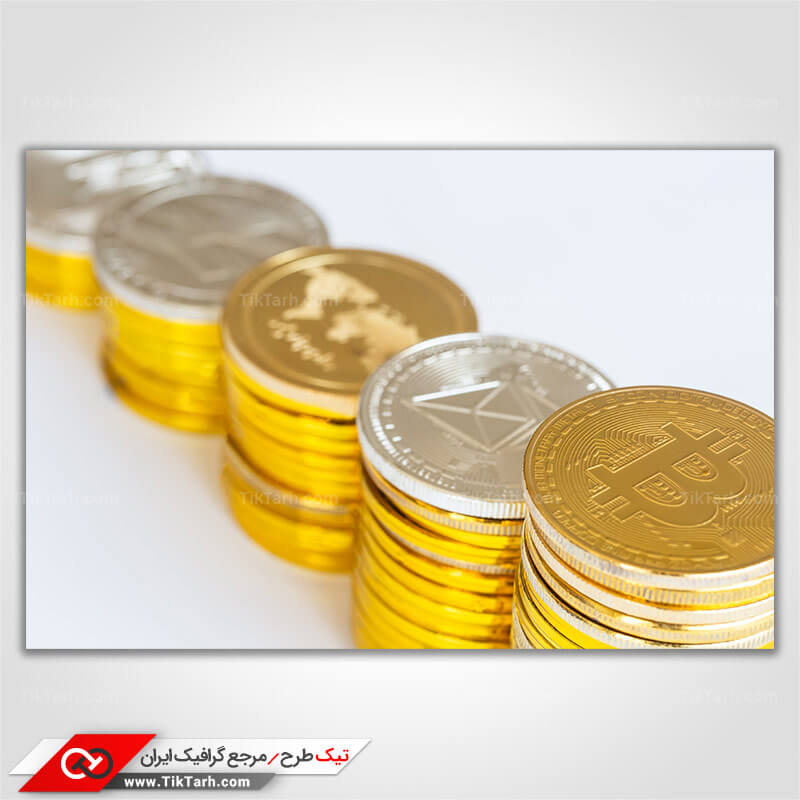 تصویر با کیفیت سکه و بیت کوین