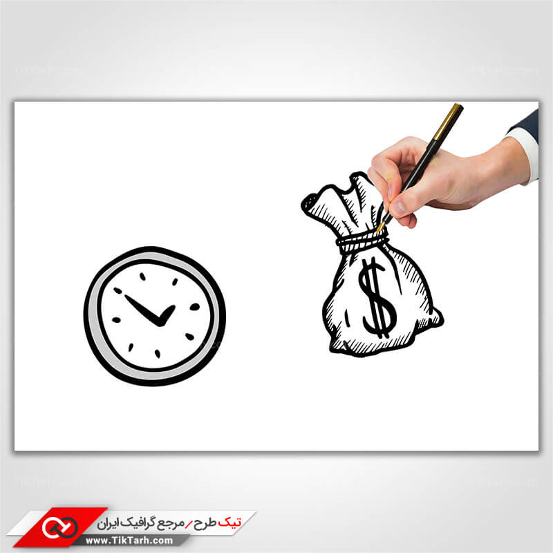 تصویر با کیفیت زمان و کیسه پول
