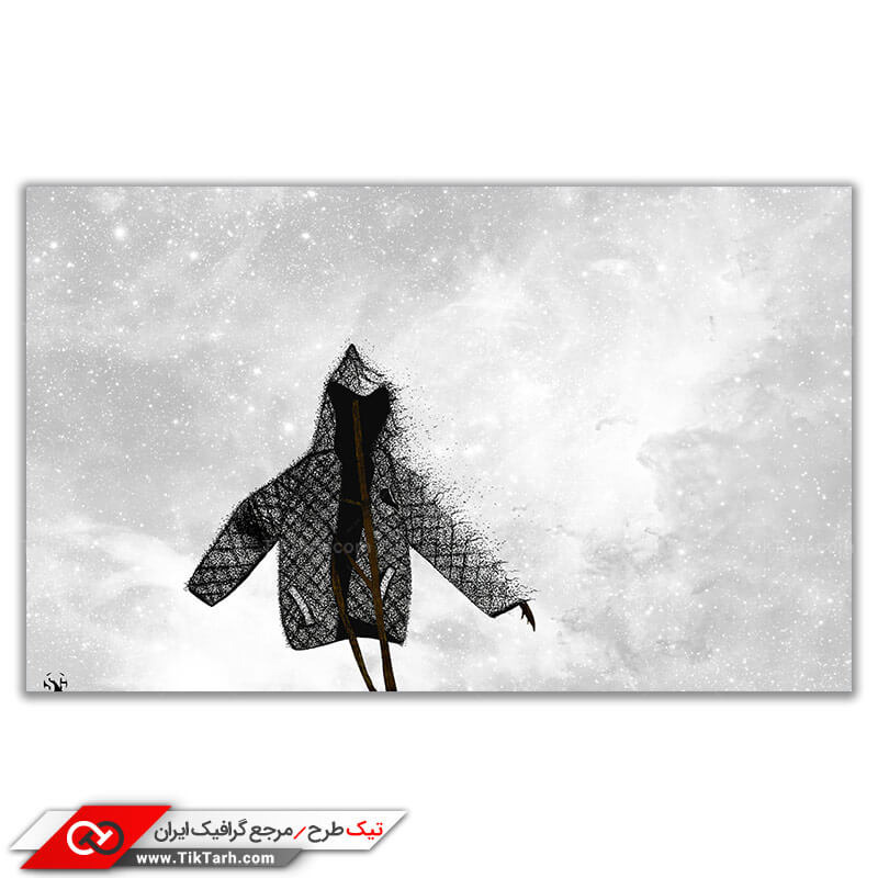 تصویر با کیفیت آدمک و کاپشن
