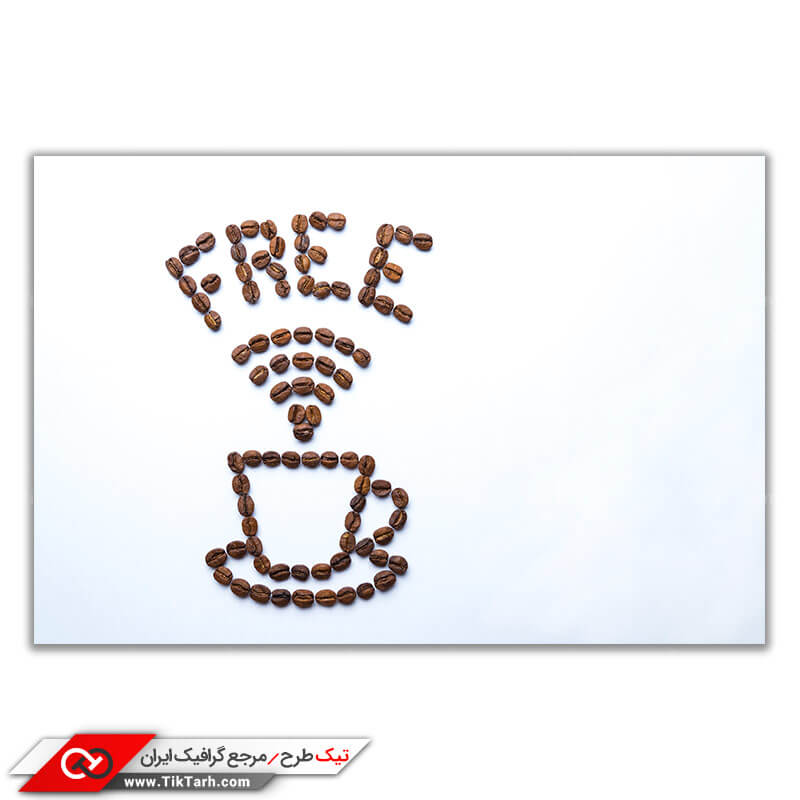 تصویر با کیفیت قهوه با شکل قهوه