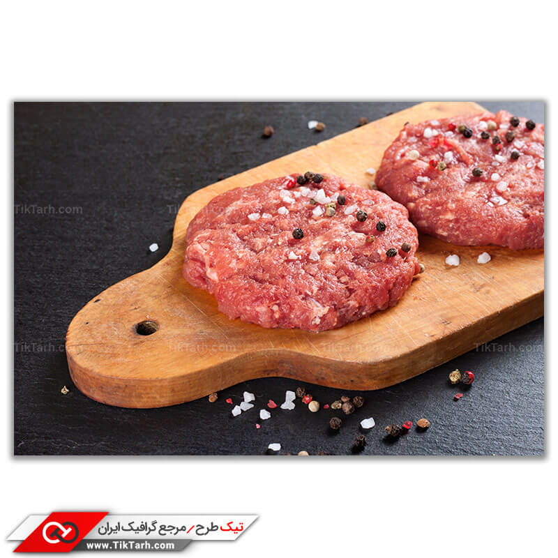 دانلود عکس با کیفیت گوشت همبرگر