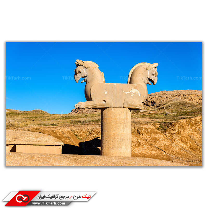تصویر باکیفیت سرستون های تخت جمشید