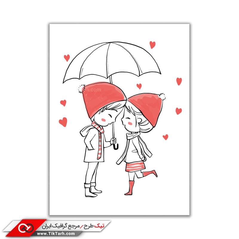 دانلود کلیپ آرت عاشقانه دختر و پسر زیر چتر