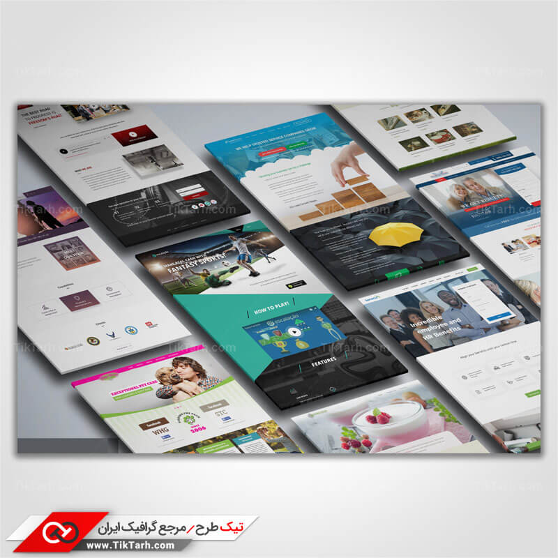 طرح گرافیکی موکاپ صفحات وب