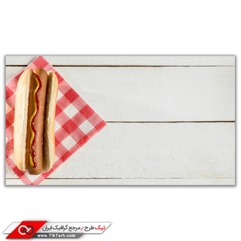 تصویر با کیفیت یک ساندویچ هات داگ با طرحی زیبا