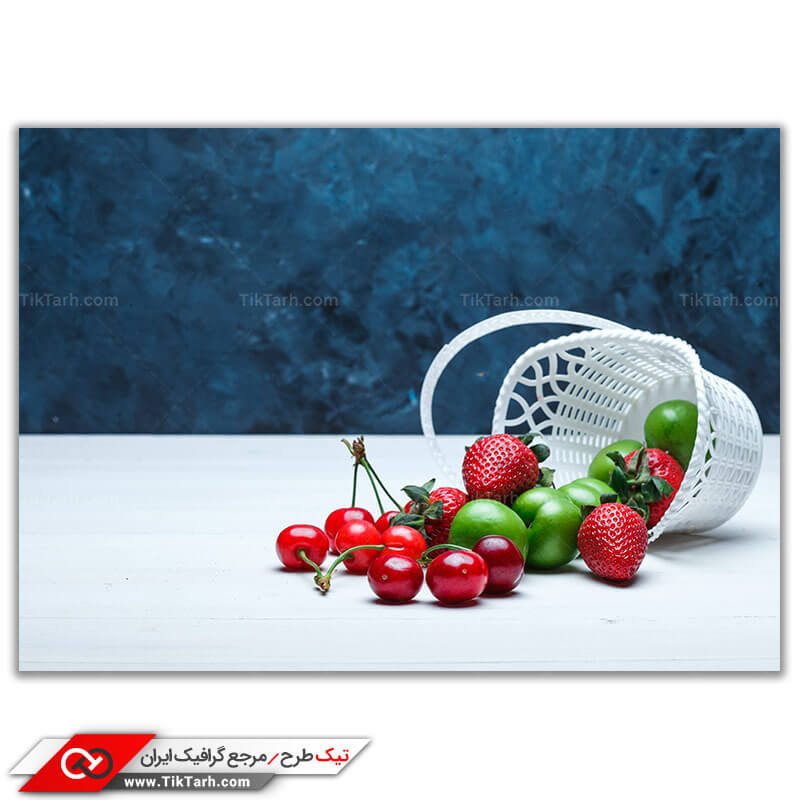 تصویر باکیفیت سبد میوه های تابستانی