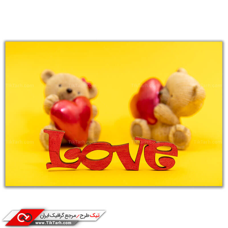 عکس با کیفیت love و عروسک های خرس