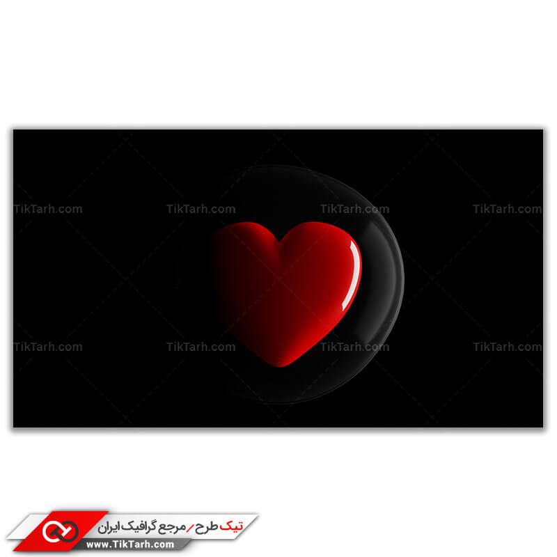 تصویر با کیفیت قلب قرمز با زمینه مشکی