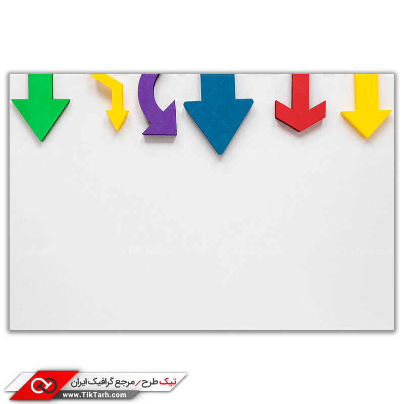 عکس باکیفیت فلش های جهت دار رنگی