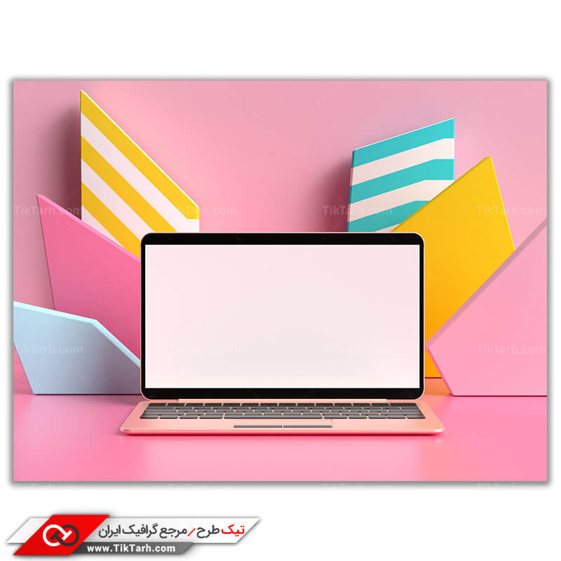 تصویر باکیفیت لپ تاپ با رنگ فانتزی
