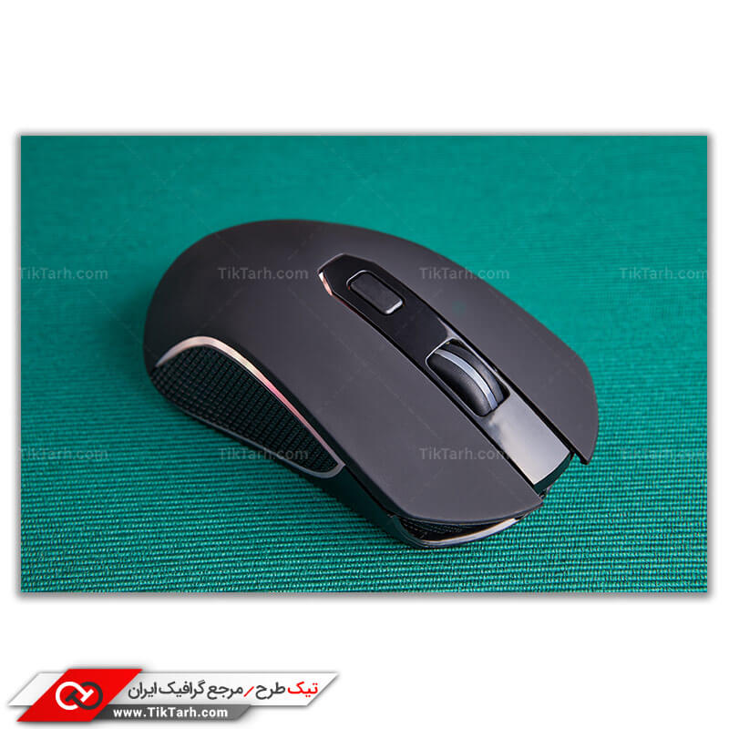 تصویر باکیفیت ماوس بی سیم سیاه