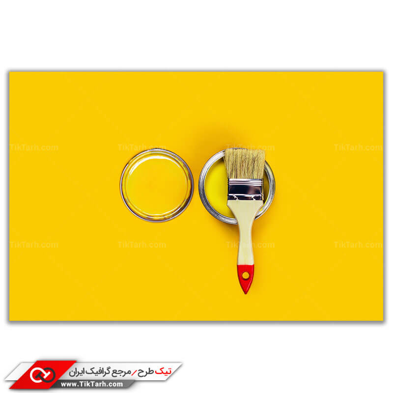 تصویر باکیفیت قلموی نقاشی ساختمان و رنگ زرد