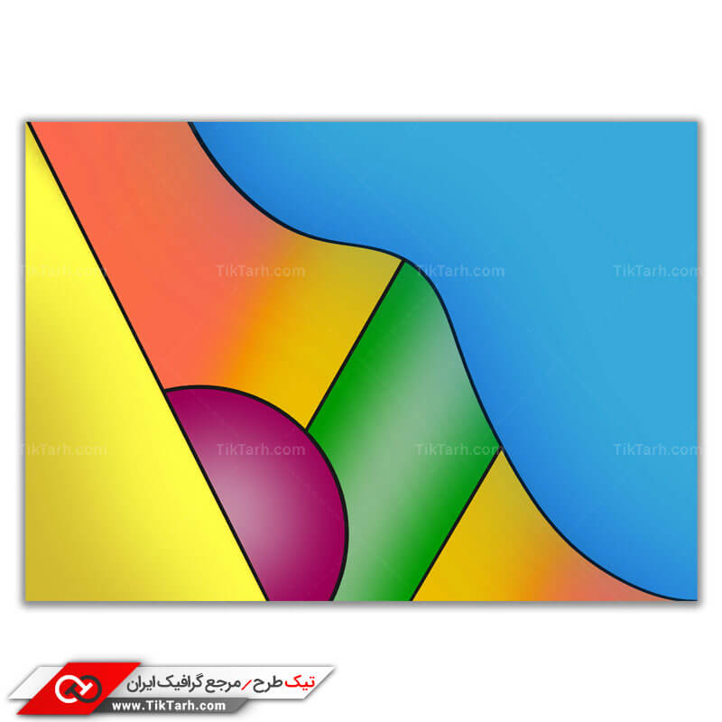 پس زمینه طراحی اشکال هندسی رنگارنگ