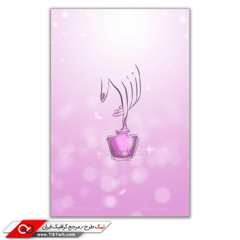 پس زمینه طراحی لاک ناخن