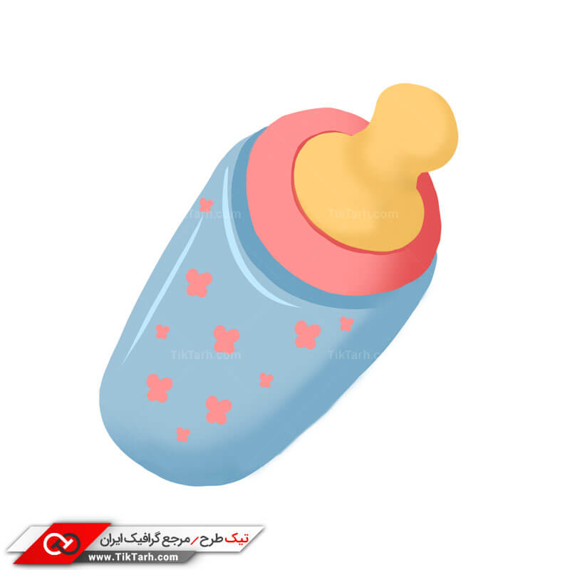 طرح کلیپ آرت شیشه شیر بچه
