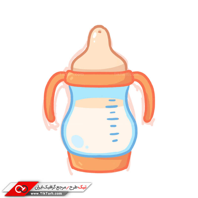 طرح کلیپ آرت شیشه شیر کودک
