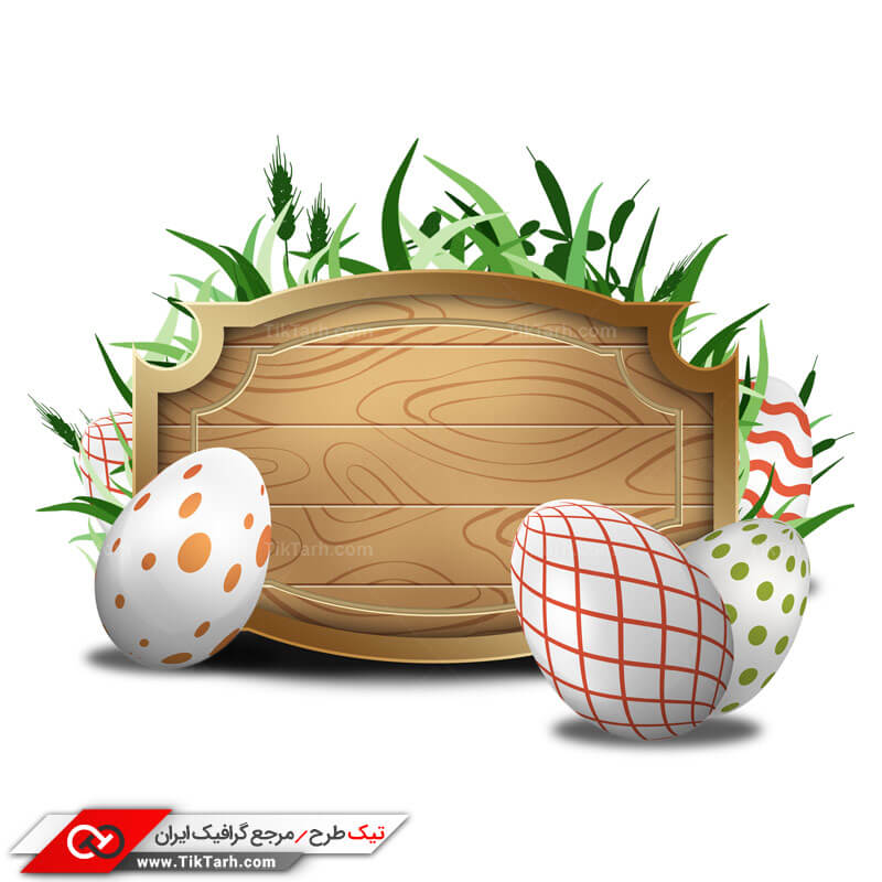 طرح کلیپ آرت تخم مرغ رنگی