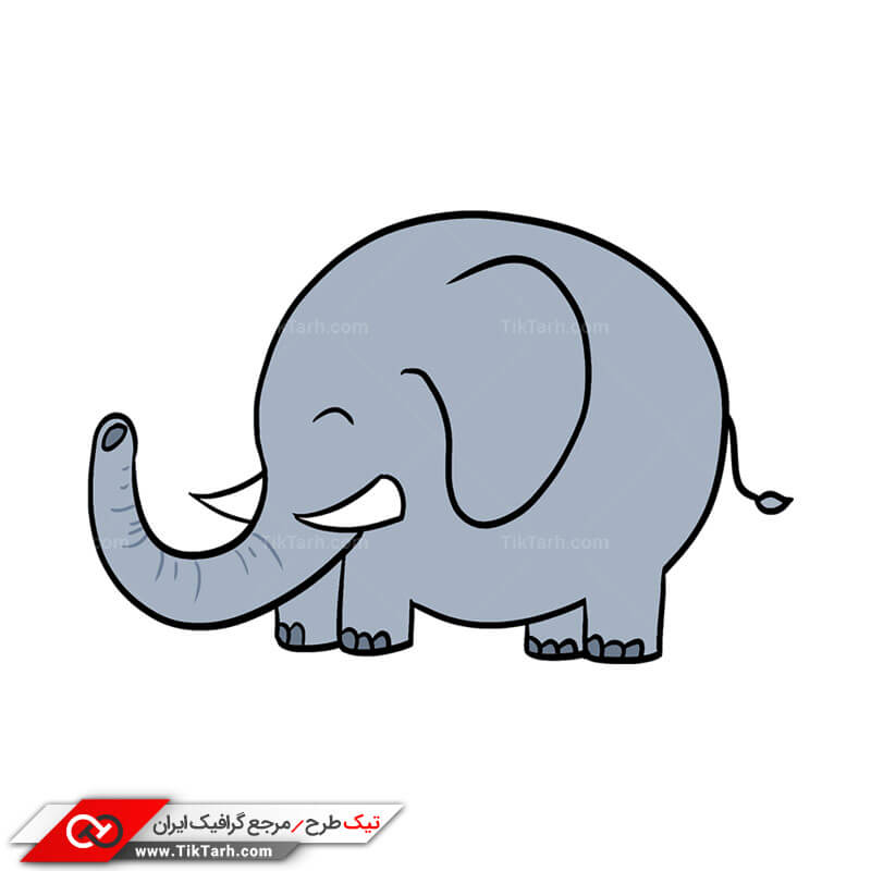 طرح کلیپ آرت بچه فیل