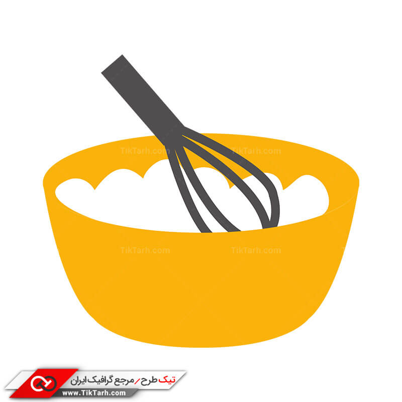 طرح کلیپ آرت کاسه و همزن