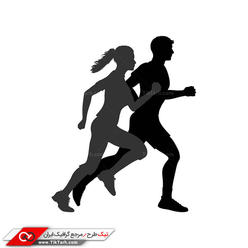 طرح کلیپ آرت زن و مرد دونده