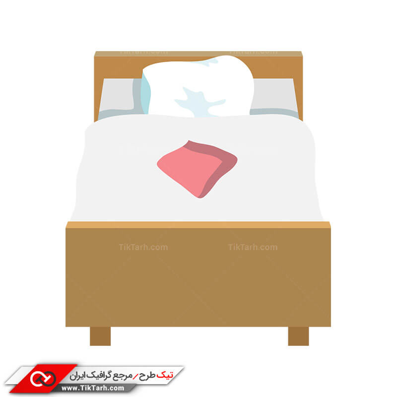 طرح کلیپ آرت تخت خواب چوبی