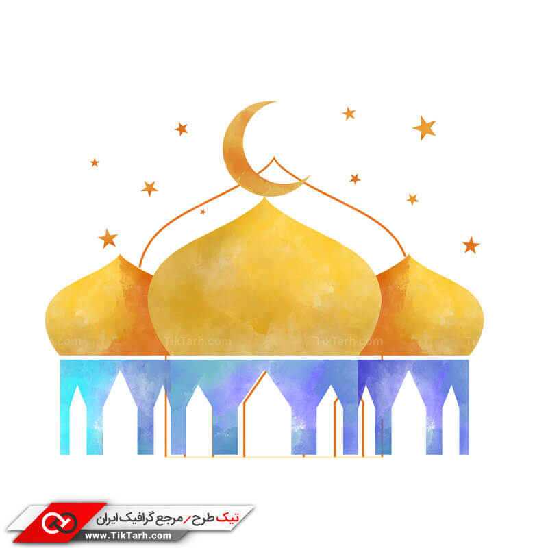 طرح کلیپ آرت مسجد سه گنبدی