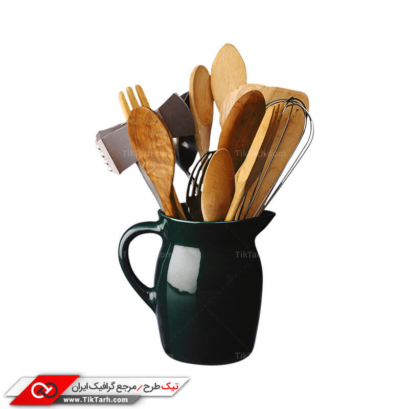 دانلود طرح باکیفیت ست کفگیر و ملاقه چوبی