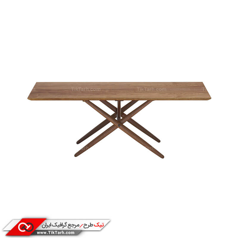 طرح گرافیکی میز ناهار خوری چوبی