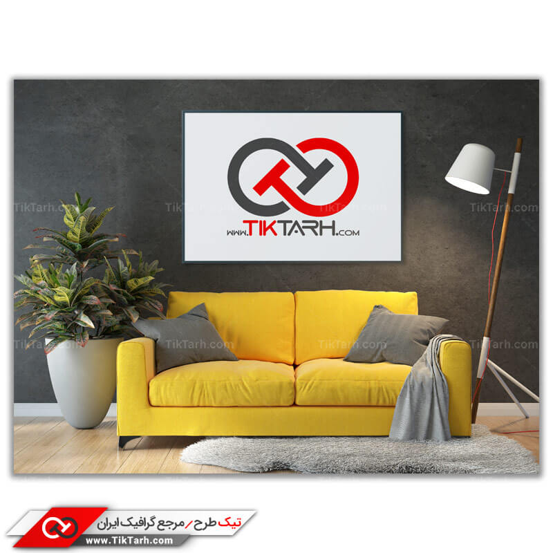 دانلود موکاپ لوگو روی تابلو دیوار