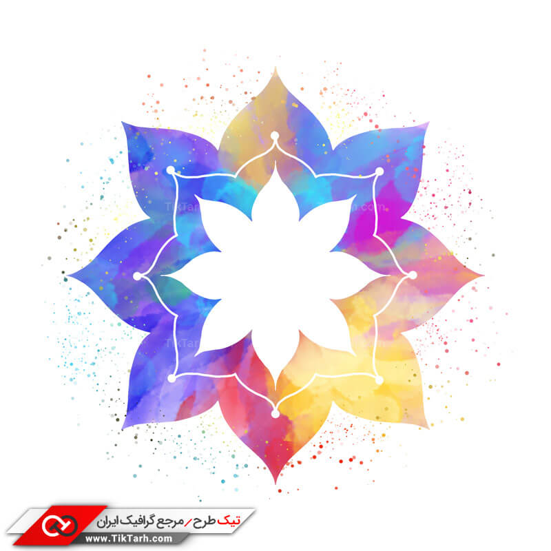 طرح لایه باز کادر با طرح گلبرگ