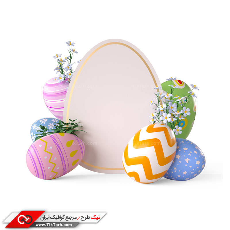 طرح لایه باز تخم مرغ های رنگی عید