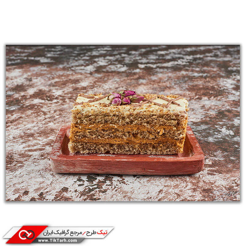 تصویر باکیفیت پخت کیک گردویی