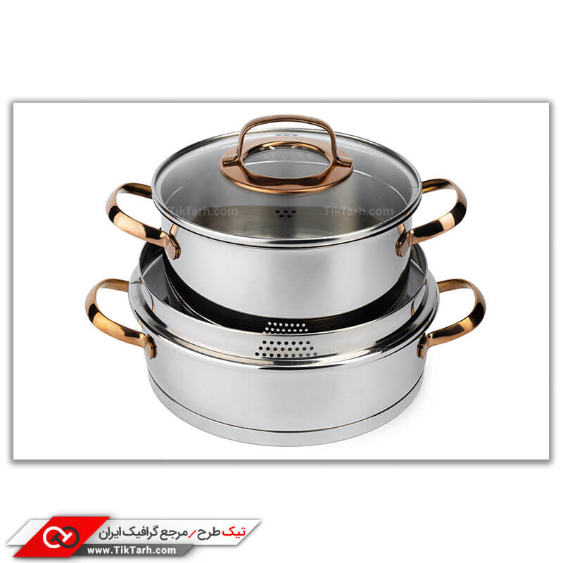 عکس گرافیکی باکیفیت سرویس قابلمه استیل