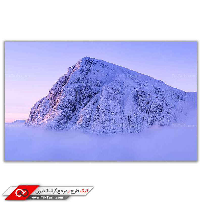 تصویر باکیفیت کوهستان برفی